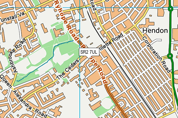 SR2 7UL map - OS VectorMap District (Ordnance Survey)