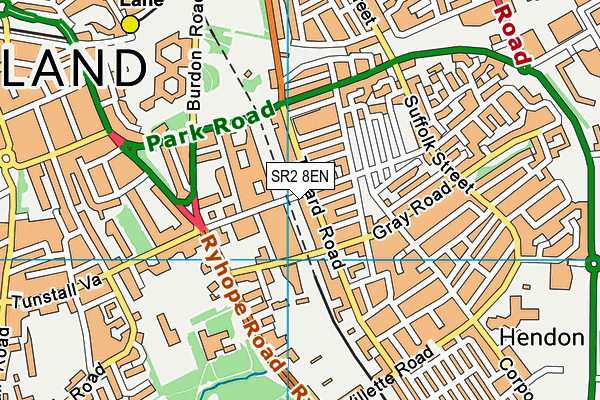 SR2 8EN map - OS VectorMap District (Ordnance Survey)