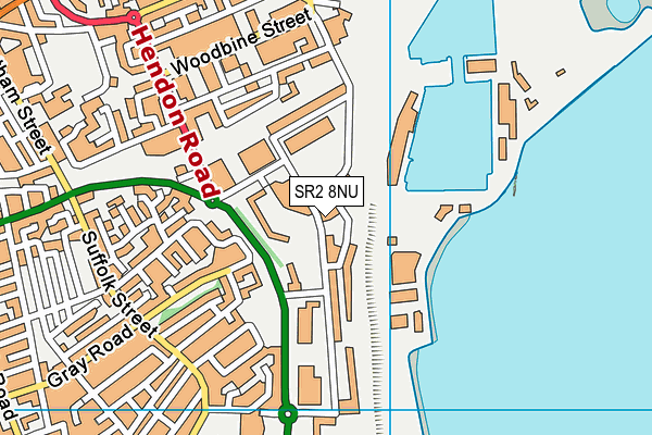 SR2 8NU map - OS VectorMap District (Ordnance Survey)