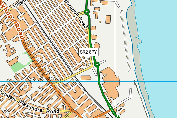 SR2 8PY map - OS VectorMap District (Ordnance Survey)