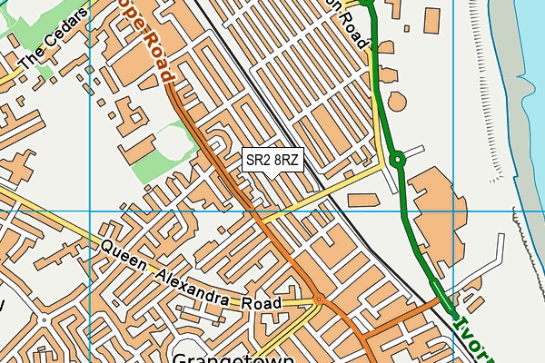 SR2 8RZ map - OS VectorMap District (Ordnance Survey)