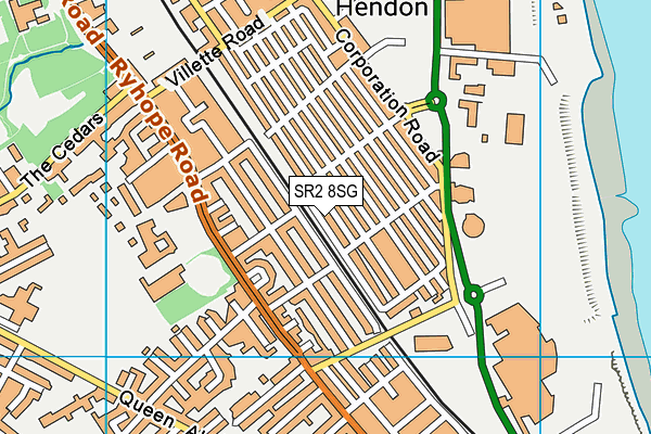 SR2 8SG map - OS VectorMap District (Ordnance Survey)