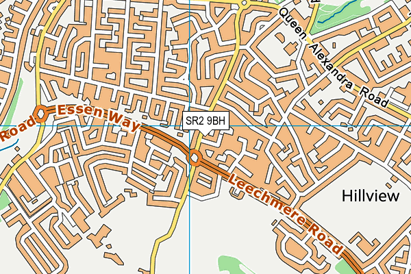 SR2 9BH map - OS VectorMap District (Ordnance Survey)