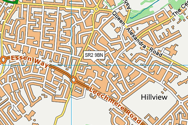 SR2 9BN map - OS VectorMap District (Ordnance Survey)
