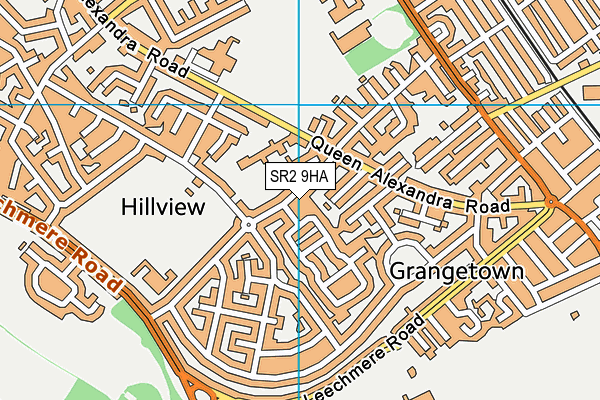 Hopespring Sunderland map (SR2 9HA) - OS VectorMap District (Ordnance Survey)