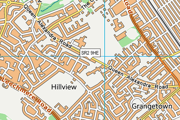 Hill View Junior Academy  map (SR2 9HE) - OS VectorMap District (Ordnance Survey)