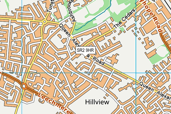 SR2 9HR map - OS VectorMap District (Ordnance Survey)