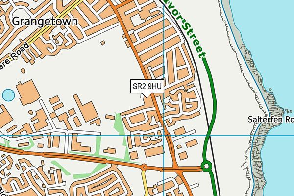 SR2 9HU map - OS VectorMap District (Ordnance Survey)