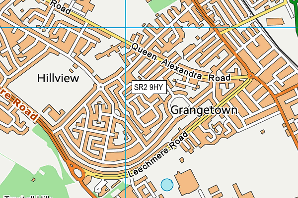 SR2 9HY map - OS VectorMap District (Ordnance Survey)