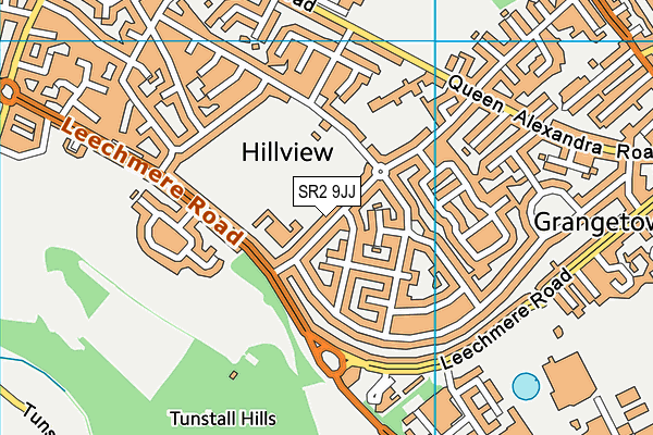 Hill View Infant Academy map (SR2 9JJ) - OS VectorMap District (Ordnance Survey)
