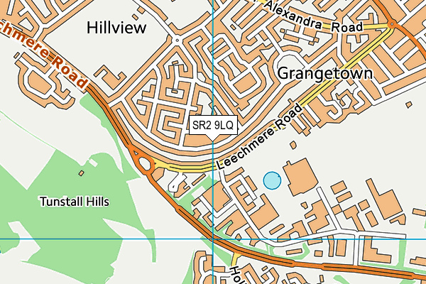 SR2 9LQ map - OS VectorMap District (Ordnance Survey)