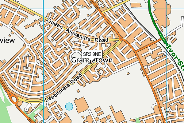 SR2 9NE map - OS VectorMap District (Ordnance Survey)