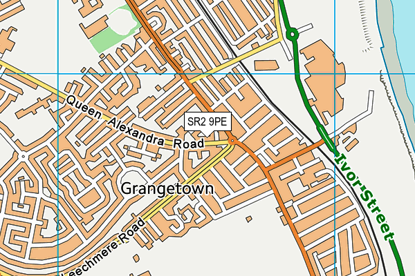SR2 9PE map - OS VectorMap District (Ordnance Survey)