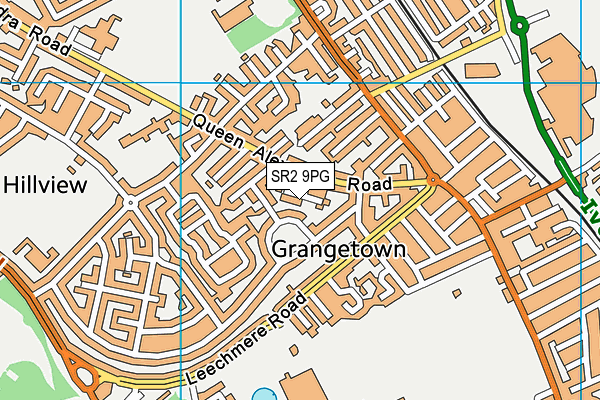 SR2 9PG map - OS VectorMap District (Ordnance Survey)