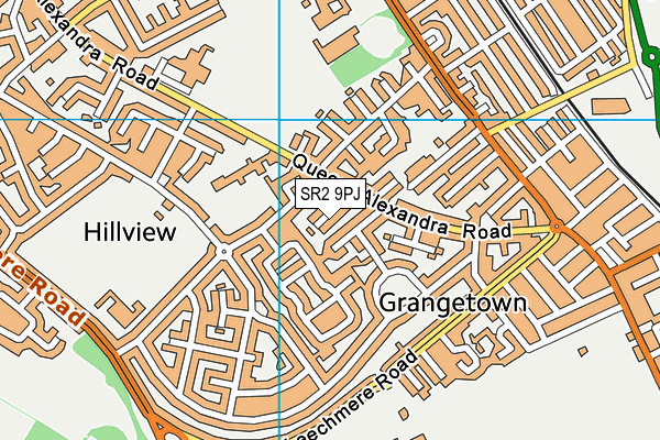 SR2 9PJ map - OS VectorMap District (Ordnance Survey)