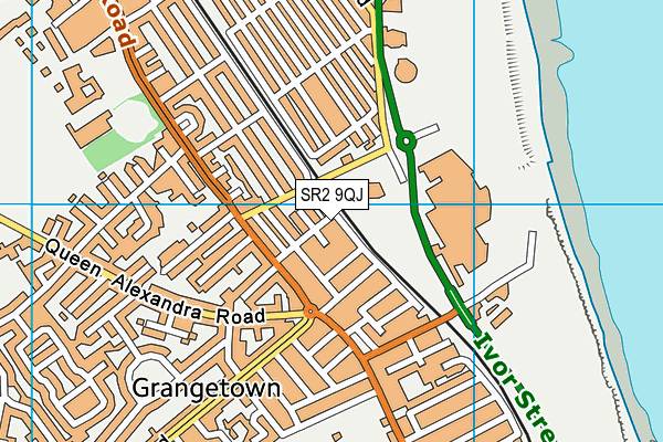 SR2 9QJ map - OS VectorMap District (Ordnance Survey)