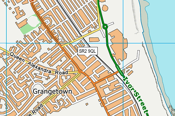 SR2 9QL map - OS VectorMap District (Ordnance Survey)