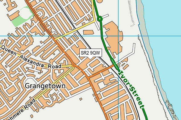 SR2 9QW map - OS VectorMap District (Ordnance Survey)