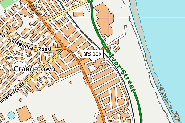 SR2 9QX map - OS VectorMap District (Ordnance Survey)
