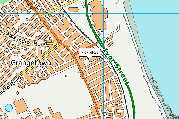 SR2 9RA map - OS VectorMap District (Ordnance Survey)