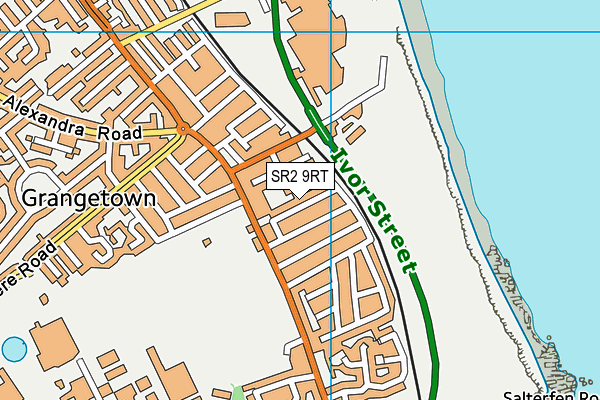 SR2 9RT map - OS VectorMap District (Ordnance Survey)
