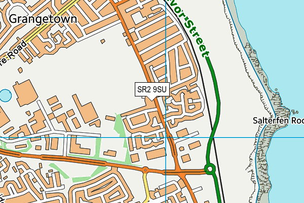 SR2 9SU map - OS VectorMap District (Ordnance Survey)