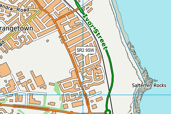 SR2 9SW map - OS VectorMap District (Ordnance Survey)
