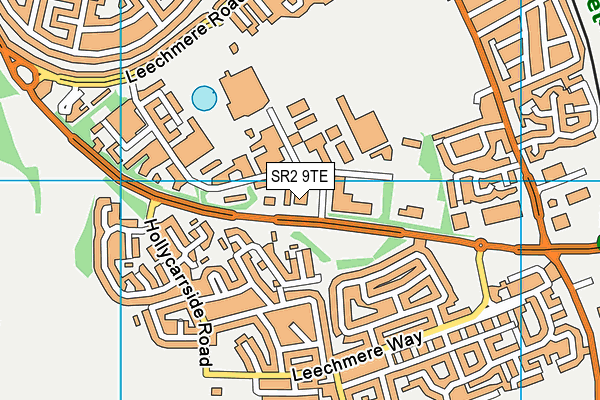 SR2 9TE map - OS VectorMap District (Ordnance Survey)