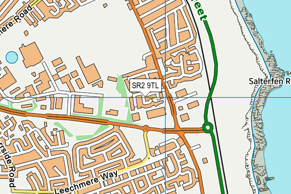 SR2 9TL map - OS VectorMap District (Ordnance Survey)