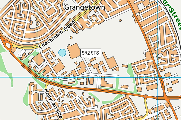 SR2 9TS map - OS VectorMap District (Ordnance Survey)