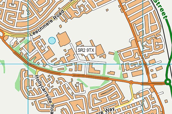 SR2 9TX map - OS VectorMap District (Ordnance Survey)