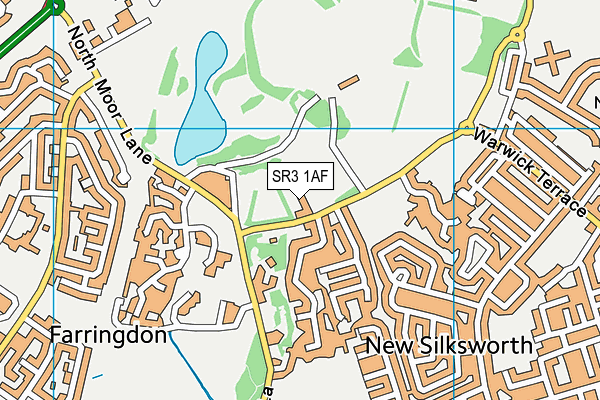 SR3 1AF map - OS VectorMap District (Ordnance Survey)