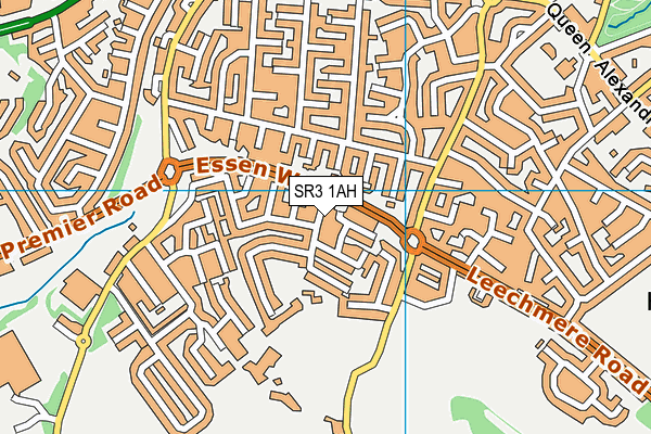 SR3 1AH map - OS VectorMap District (Ordnance Survey)