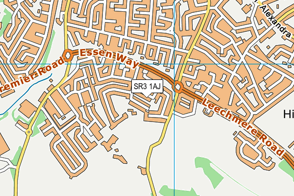 SR3 1AJ map - OS VectorMap District (Ordnance Survey)
