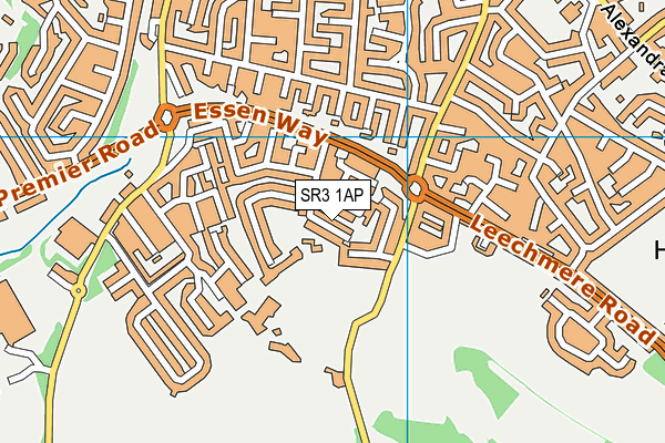 SR3 1AP map - OS VectorMap District (Ordnance Survey)