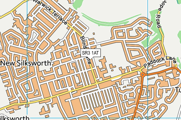 SR3 1AT map - OS VectorMap District (Ordnance Survey)