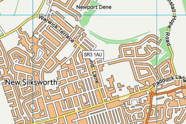 SR3 1AU map - OS VectorMap District (Ordnance Survey)