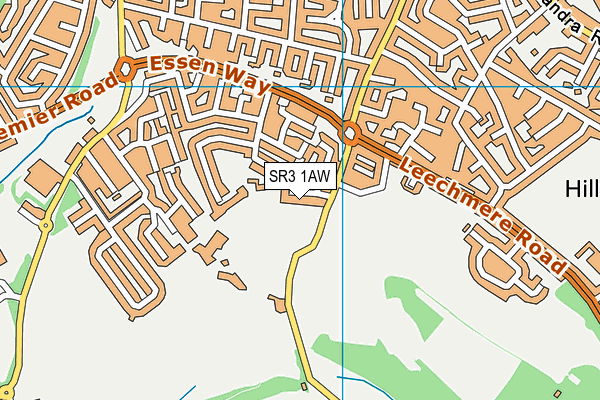 SR3 1AW map - OS VectorMap District (Ordnance Survey)