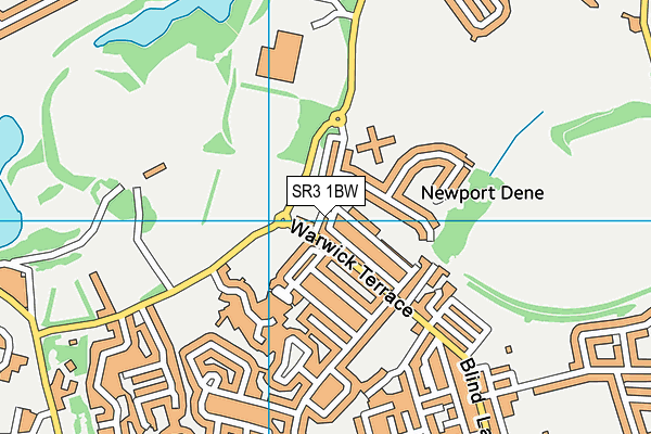 SR3 1BW map - OS VectorMap District (Ordnance Survey)