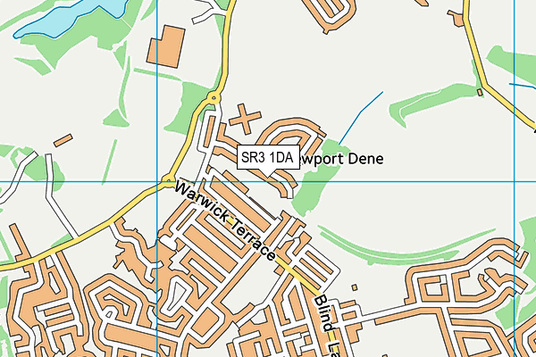 SR3 1DA map - OS VectorMap District (Ordnance Survey)