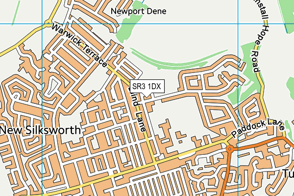 SR3 1DX map - OS VectorMap District (Ordnance Survey)