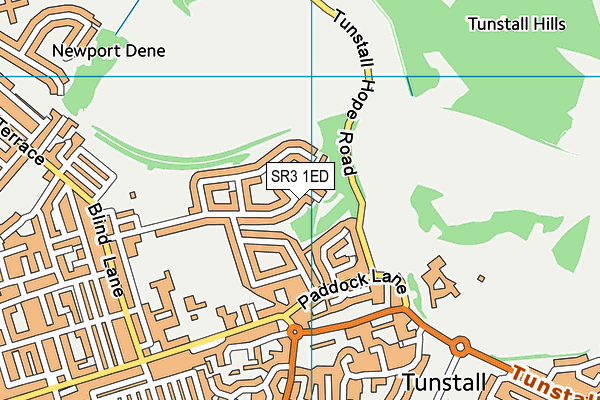 SR3 1ED map - OS VectorMap District (Ordnance Survey)