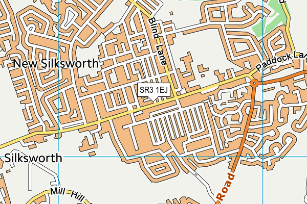 SR3 1EJ map - OS VectorMap District (Ordnance Survey)