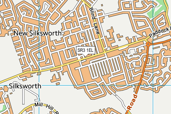 SR3 1EL map - OS VectorMap District (Ordnance Survey)