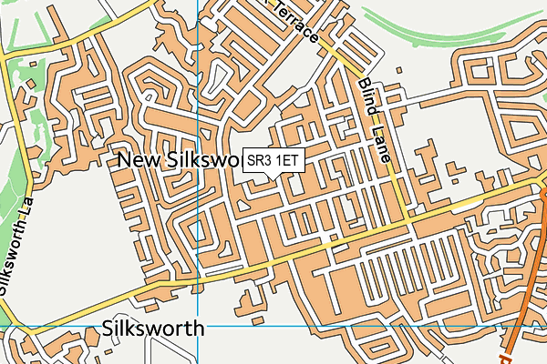SR3 1ET map - OS VectorMap District (Ordnance Survey)