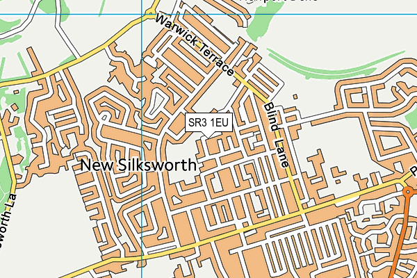 SR3 1EU map - OS VectorMap District (Ordnance Survey)