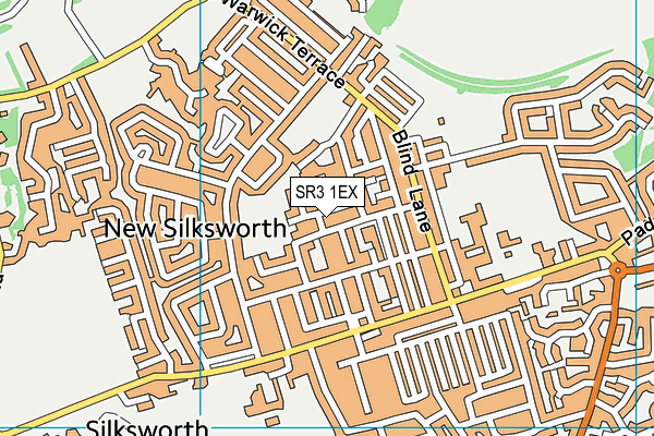 SR3 1EX map - OS VectorMap District (Ordnance Survey)