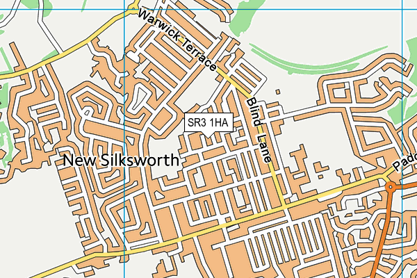 SR3 1HA map - OS VectorMap District (Ordnance Survey)