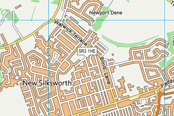 SR3 1HE map - OS VectorMap District (Ordnance Survey)