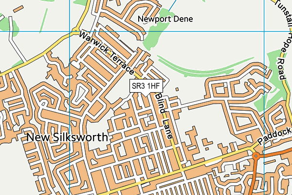 SR3 1HF map - OS VectorMap District (Ordnance Survey)
